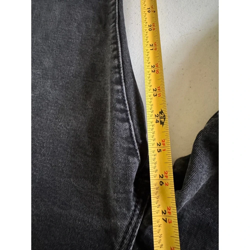 Levis Premium Jeans Faded Black Denim Five Pocket Pants Mens Size 26x10 Rise
